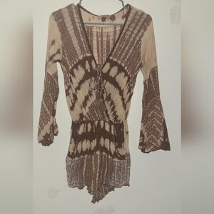 Brown Tie-Dye Jumpsuit